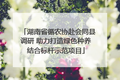 湖南省循农协赴会同县调研 助力打造绿色种养结合标杆示范项目
