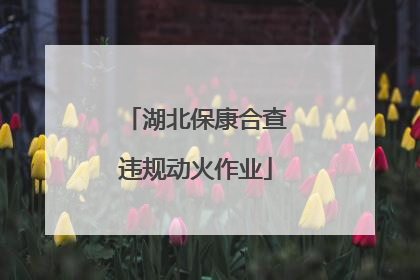 湖北保康合查违规动火作业