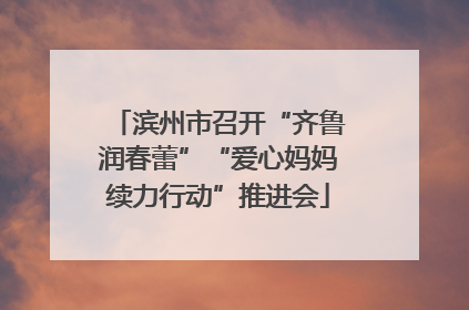 滨州市召开“齐鲁润春蕾”“爱心妈妈续力行动”推进会