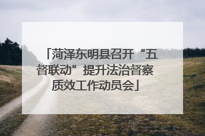 菏泽东明县召开“五督联动”提升法治督察质效工作动员会