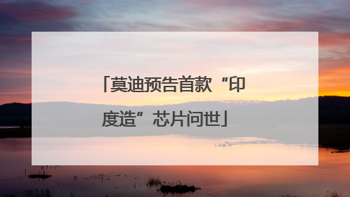 莫迪预告首款“印度造”芯片问世