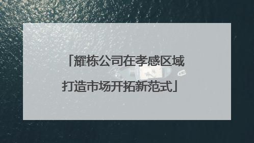 耀栋公司在孝感区域打造市场开拓新范式