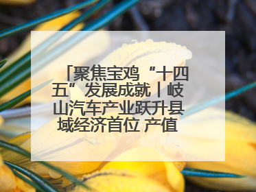 聚焦宝鸡“十四五”发展成就丨岐山汽车产业跃升县域经济首位 产值突破205亿 占规上工业75%