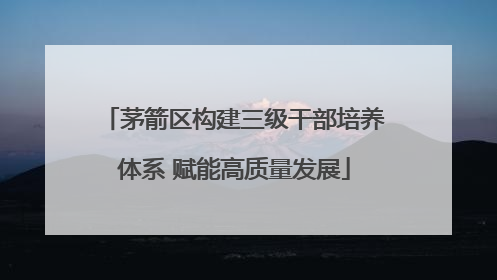 茅箭区构建三级干部培养体系 赋能高质量发展
