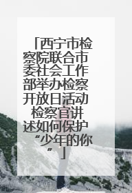 西宁市检察院联合市委社会工作部举办检察开放日活动 检察官讲述如何保护“少年的你”