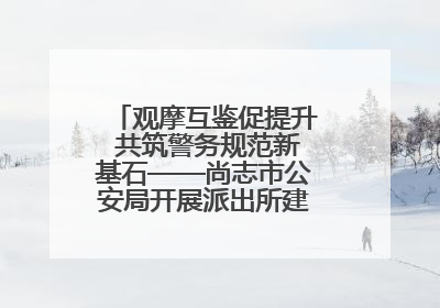 观摩互鉴促提升 共筑警务规范新基石——尚志市公安局开展派出所建设拉动观摩活动
