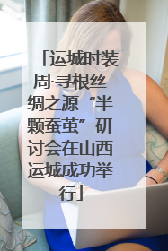 运城时装周·寻根丝绸之源“半颗蚕茧”研讨会在山西运城成功举行