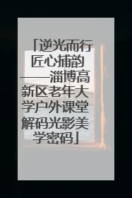 逆光而行 匠心捕韵——淄博高新区老年大学户外课堂解码光影美学密码
