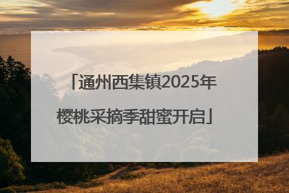 通州西集镇2025年樱桃采摘季甜蜜开启