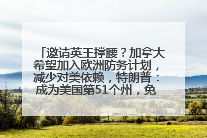 邀请英王撑腰？加拿大希望加入欧洲防务计划，减少对美依赖，特朗普：成为美国第51个州，免费用“金穹”