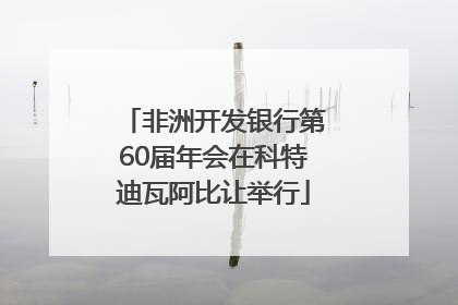 非洲开发银行第60届年会在科特迪瓦阿比让举行