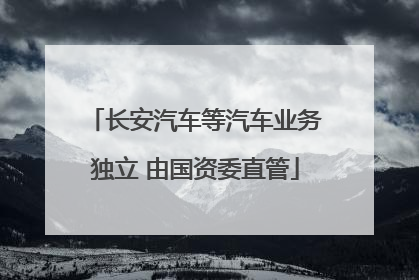 长安汽车等汽车业务独立 由国资委直管