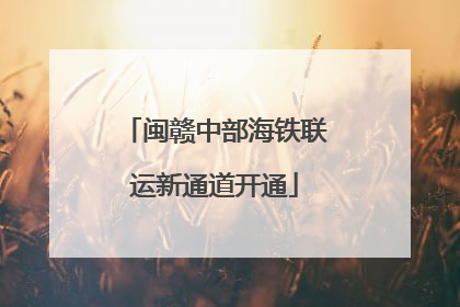 闽赣中部海铁联运新通道开通