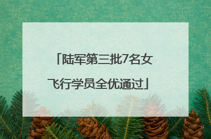 陆军第三批7名女飞行学员全优通过