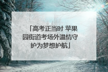 高考正当时 苹果园街道考场外温情守护为梦想护航