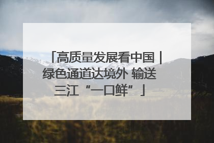 高质量发展看中国｜绿色通道达境外 输送三江“一口鲜”
