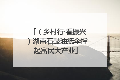 （乡村行·看振兴）湖南石鼓油纸伞撑起富民大产业