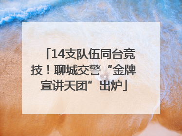 14支队伍同台竞技！聊城交警“金牌宣讲天团”出炉