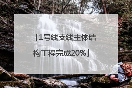1号线支线主体结构工程完成20%