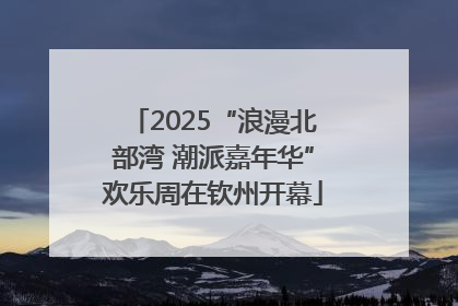 2025“浪漫北部湾 潮派嘉年华”欢乐周在钦州开幕