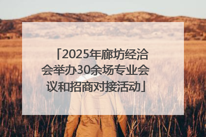 2025年廊坊经洽会举办30余场专业会议和招商对接活动