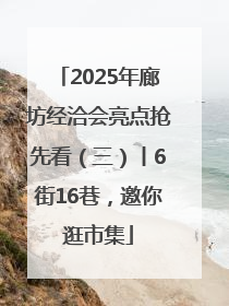 2025年廊坊经洽会亮点抢先看（三）丨6街16巷，邀你逛市集