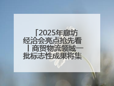 2025年廊坊经洽会亮点抢先看丨商贸物流领域一批标志性成果将集中发布