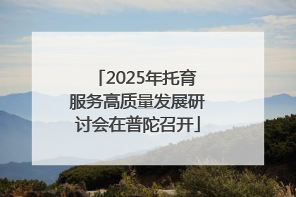 2025年托育服务高质量发展研讨会在普陀召开