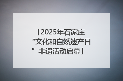 2025年石家庄“文化和自然遗产日”非遗活动启幕