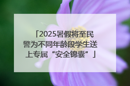 2025暑假将至民警为不同年龄段学生送上专属“安全锦囊”