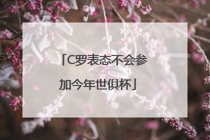 C罗表态不会参加今年世俱杯